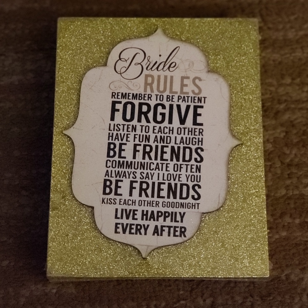 Bride rules wall decor